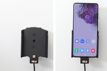 Brodit Aktiivinen pidike USB-kaapelilla ja tupakansytyttimen adapterilla, Samsung Galaxy S20 Plus 5G (SM-G986B/SM-G986F) 