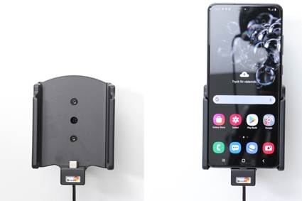 Brodit Aktiv-teline USB-kaapelilla ja tupakansytyttimen adapterilla, Samsung Galaxy S20 Ultra 5G (SM-G988B)/S21 Ultra 5G SM-G9988/DS