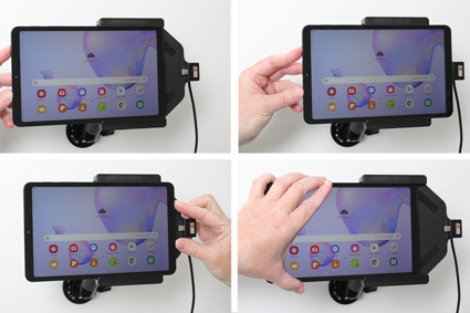 Brodit Aktiivinen pidike USB-kaapelilla ja tupakansytyttimen adapterilla, Samsung Galaxy Tab A 8.4 (2020) SM-T307 