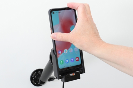 Brodit Aktiv-teline USB-kaapelilla ja tupakansytyttimen adapterilla, Samsung Galaxy Xcover Pro SM-G715 