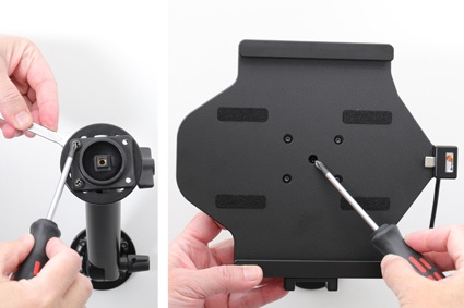 Brodit Aktiivinen pidike USB-kaapelilla ja tupakansytyttimen adapterilla, Samsung Galaxy Tab S6 Lite SM-P610/SM-P615 