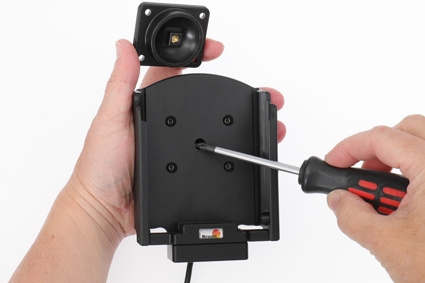 Brodit Aktiv-teline USB-kaapelilla ja tupakansytyttimen adapterilla, Samsung Galaxy Xcover Pro SM-G715 