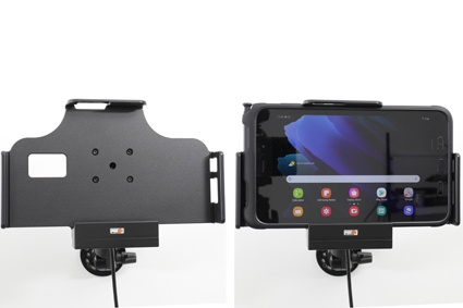 Brodit Aktiv-teline USB-kaapelilla ja tupakansytyttimen adapterilla, Samsung Galaxy Tab Active 2 SM-T390/SM-T395/3 SM-T570/SM-T575