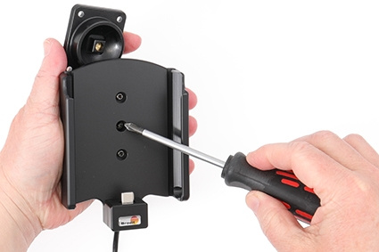 Brodit Aktiv-teline USB-kaapelilla ja tupakansytyttimen adapterilla, Samsung Galaxy A72 SM-A725F/DS 