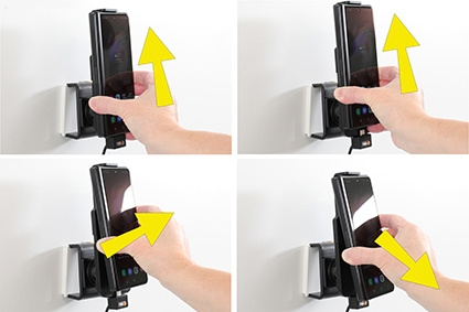 Brodit Aktiv-teline USB-kaapelilla ja tupakansytyttimen adapterilla, Samsung Galaxy Z Fold4 5G/Fold5