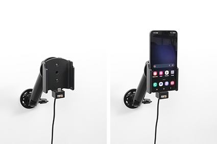 Brodit Aktiivinen pidike USB-kaapelilla ja tupakansytyttimen adapterilla, Samsung Galaxy S23 SM-S911B/DS 