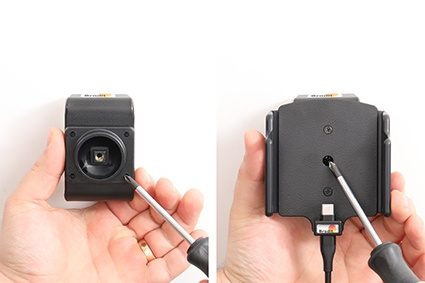 Brodit Aktiivinen pidike USB-kaapelilla ja tupakansytyttimen adapterilla, Apple iPhone 15 Plus/15 Pro Max/16 Plus/16 Pro Max