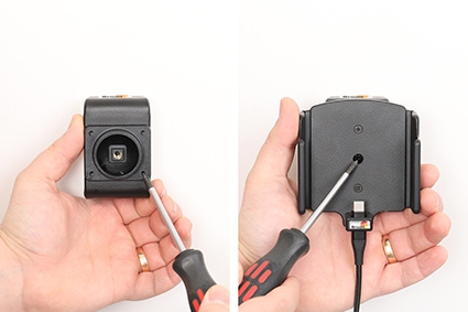 Brodit aktiivinen pidike USB-kaapelilla ja tupakansytyttimen adapterilla, Apple iPhone 15 Plus/15 Pro Max/16 Plus/16 Pro Max