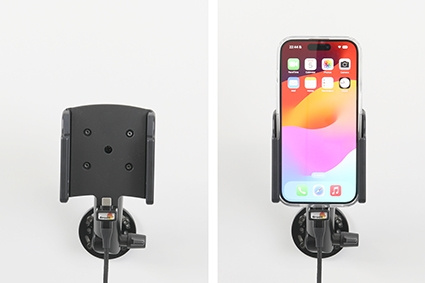 Brodit mobiilikuori aktiivipidikkeellä ja autolaturilla, Apple iPhone 15 Pro 