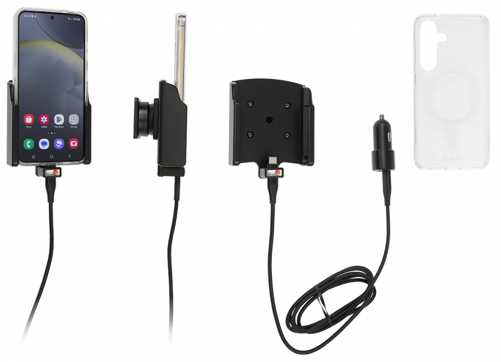 Brodit mobiilikuori aktiivipidikkeellä ja autolaturilla, Samsung Galaxy S24 SM-S921B/DS 