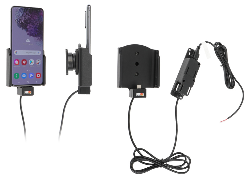 Brodit Aktiv-teline pysyvään asennukseen, Samsung Galaxy S20 4G, 5G (SM-G981B/SM-G981F) 