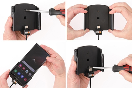 Brodit Aktiv-teline pysäköityyn asennukseen, Samsung Galaxy S22 Ultra 5G (SM-S908B/SM-S908B/DS) 