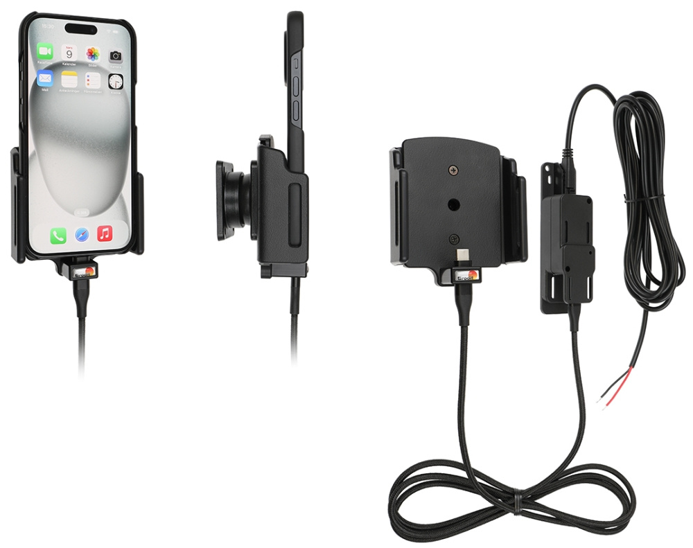 Brodit Aktiivinen pidike kiinteään asennukseen, Apple iPhone 15/15 Pro/16/16 Pro/16e