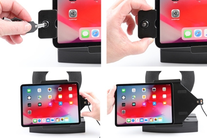 Brodit Kiinnike avaimenlukolla, Apple iPad Air 11 (A2902, A2903, A2904)/Air 11 2025 M3 (A3266, A3267, A2370)/Air 4th Gen (A2072, A2316, A2324, A2325)/Air 5th Gen (A2588, A2589, A2591)/Pro 11 2018 (A1980, A2013, A1934, A1979)/Pro 11 2020 2nd Generation  (A