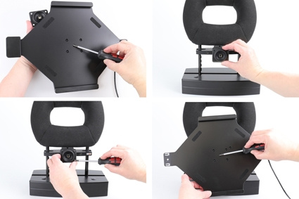 Brodit Telineen jousilukituksella, Apple iPad Air 13 2024  (A2898, A2899, A2900)/Air 13 2025 M3 (A3268, A3268, A2371)/Pro 12,9 2018 (A1876, A1895, A1983, A2014)/Pro 12.9 2020 (A2069, A2232, A2229)/Pro 12.9 5th Gen 2021 (A2378, A2379, A2461)/Pro 12.9 6th G