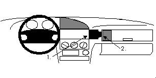 BMW 316-328 91-98, Vinklad (ej för dubbla airbag)