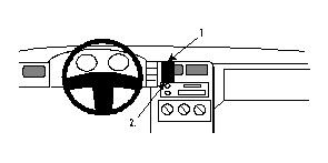 ProClip Monteringsbygel Volkswagen Caddy 95-03, Centrerad