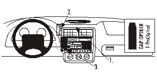 ProClip Monteringsbygel Chevrolet Camaro/Z28 97-02, Centrerad