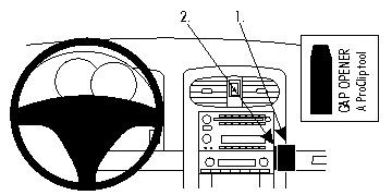 ProClip Monteringsbygel Chevrolet Corvette 08-13, Vinklad