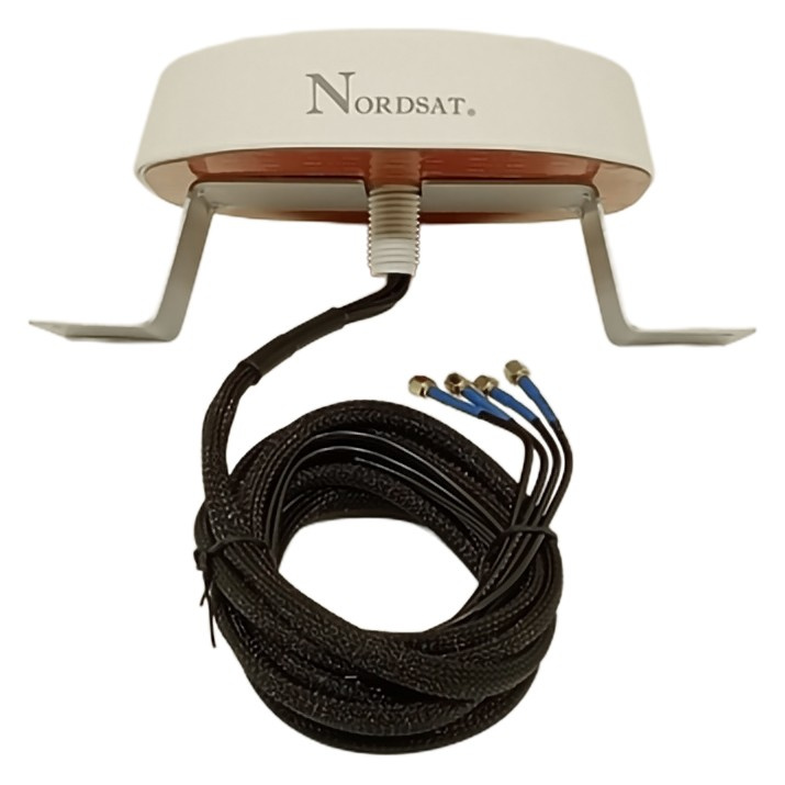 Nordsat 2G/3G/4G/5G-omniantenni, ympärisäteilevä 4x4 MIMO-antenni