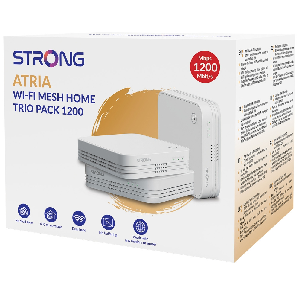 Strong MESH1200-3, Wi-Fi Mesh -järjestelmä, 3 yksikköä