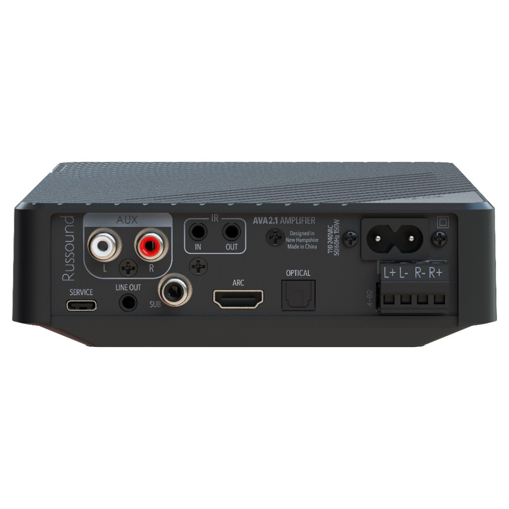 Russound AVA2.1, kompakti 2.1-vahvistin Bluetoothilla ja HDMI ARC:lla