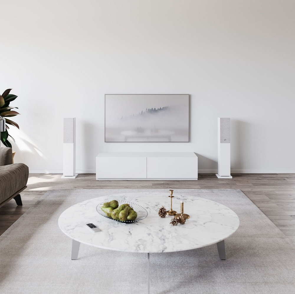 Audio Pro A36 golvhögtalare med Wifi & BT, vitt par