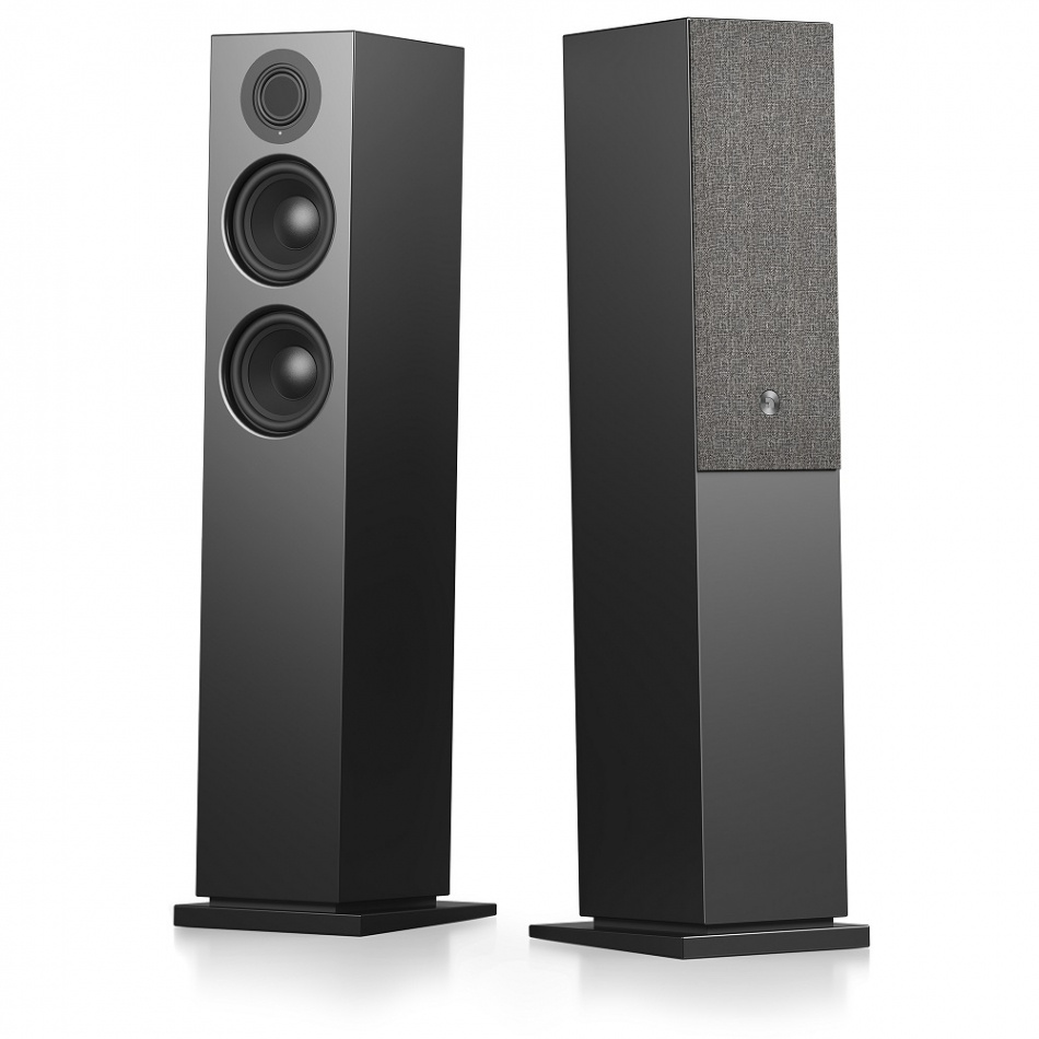 Audio Pro A48 aktiva golvhögtalare med Wi-Fi, svart par