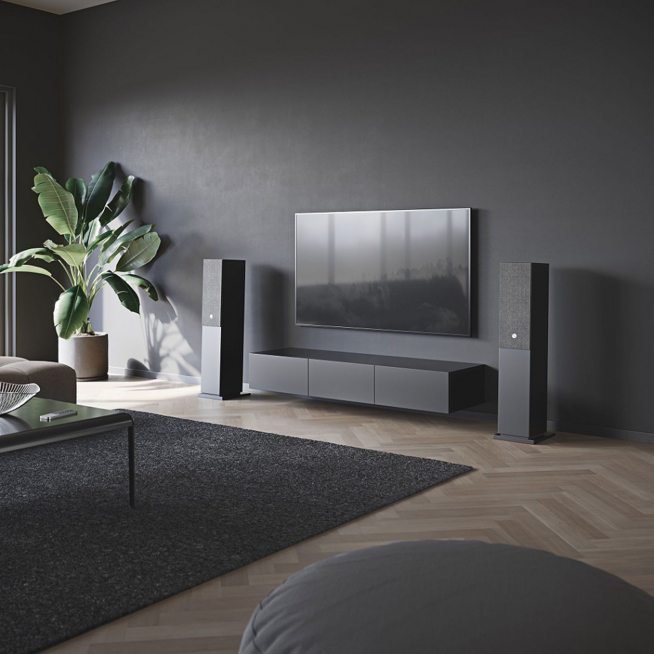 Audio Pro A48 aktiva golvhögtalare med Wi-Fi, svart par