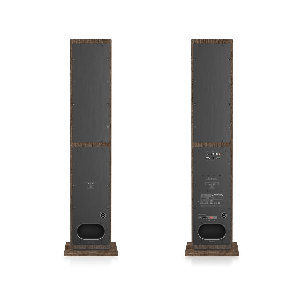 Audio Pro A48 W aktiivikaiuttimet HDMI:llä, pähkinäpari