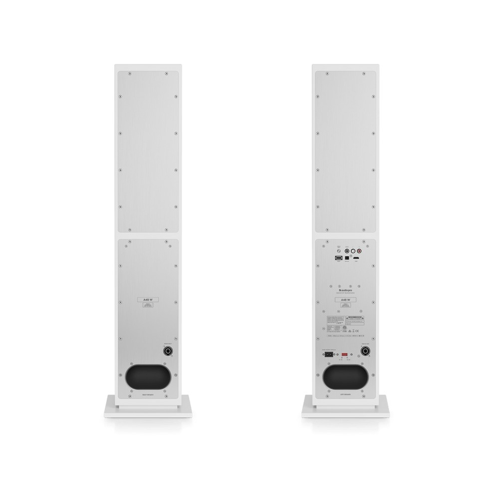 Audio Pro A48 W aktiivikaiuttimet HDMI:llä, valkoinen pari