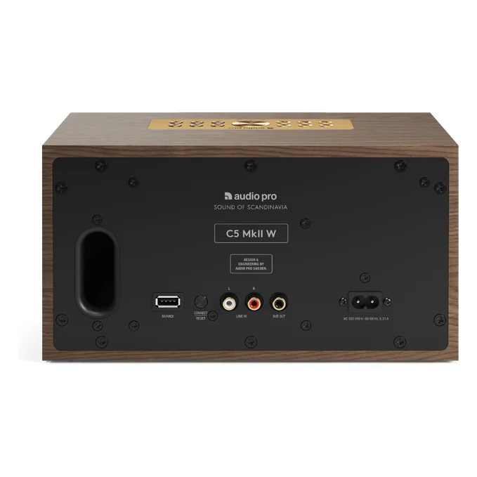 Audio Pro C5 MKII W, WiFi-kaiutin, pähkinäpuu
