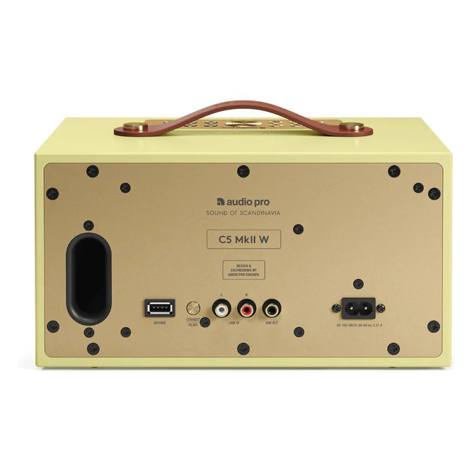 Audio Pro C5 MKII W, WiFi-kaiutin, Classic Yellow
