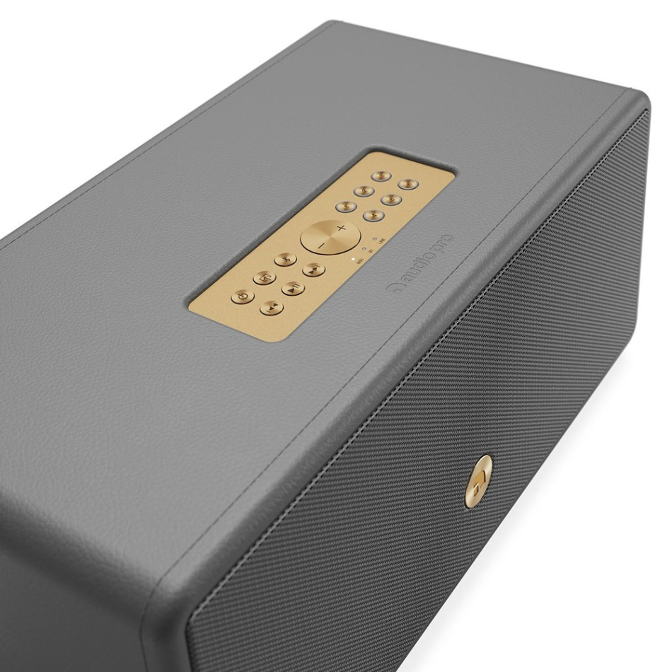 Audio Pro Drumfire D-2 W kaiutin Chromecastilla & AirPlay 2:lla, harmaa