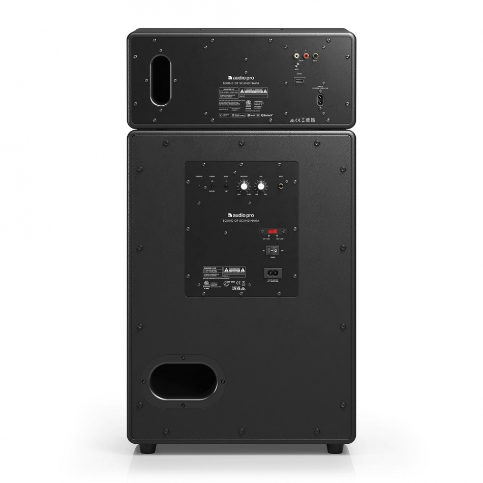 Audio Pro Drumfire II wifi-kaiutin Google Cast & AirPlay 2:lla, musta