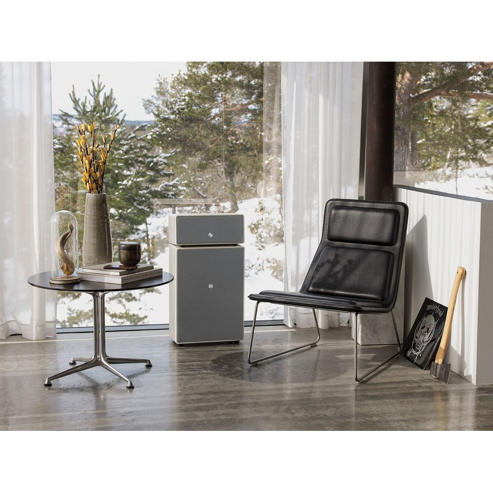 Audio Pro Drumfire II W Wi-Fi-kaiutin Google Cast & AirPlay 2:lla, valkoinen