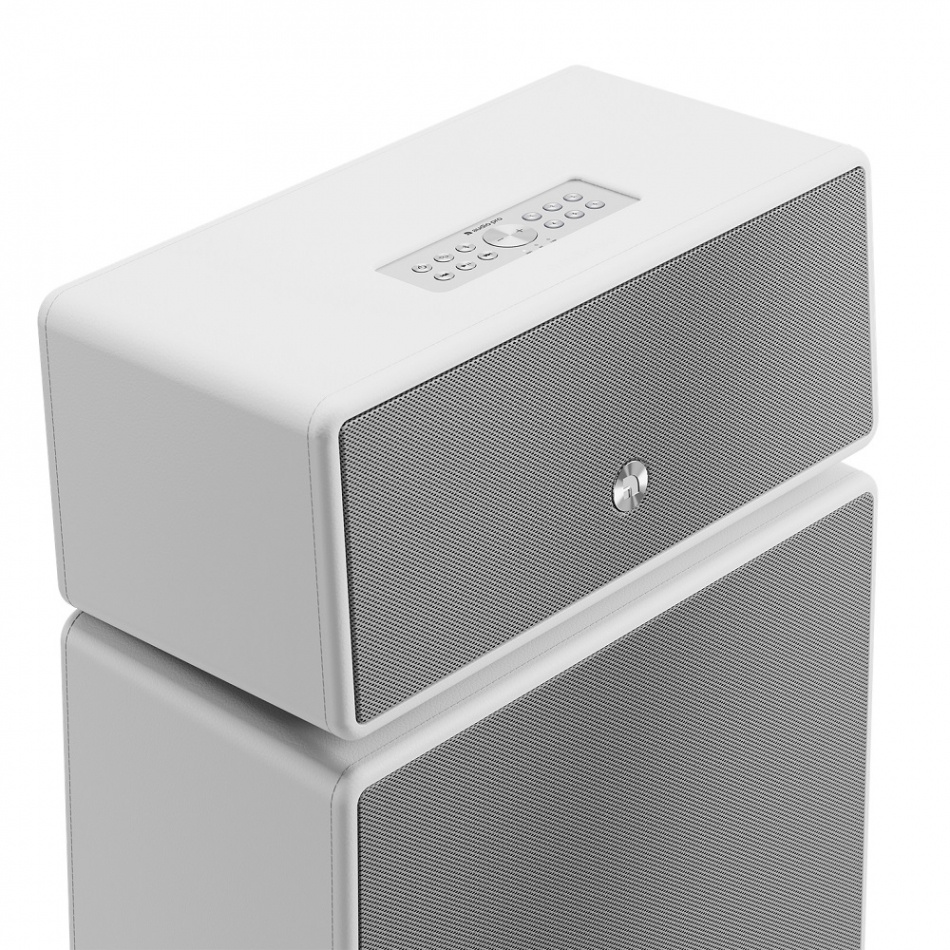 Audio Pro Drumfire II wifi-kaiutin Google Cast & AirPlay 2:lla, valkoinen