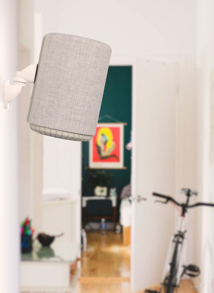 Audio Pro G10 i ljusgrått, röststyrd smarthögtalare