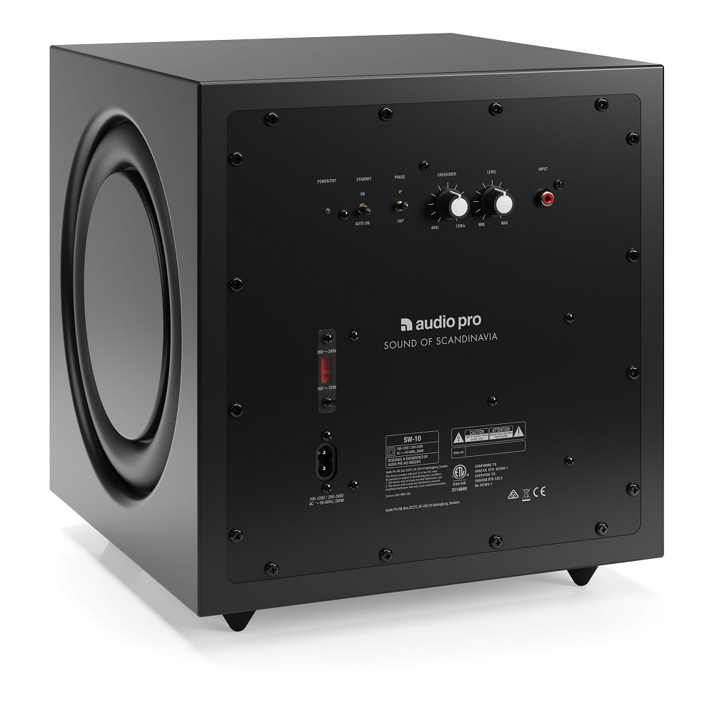 Audio Pro SW10, aktiv subwoofer svart