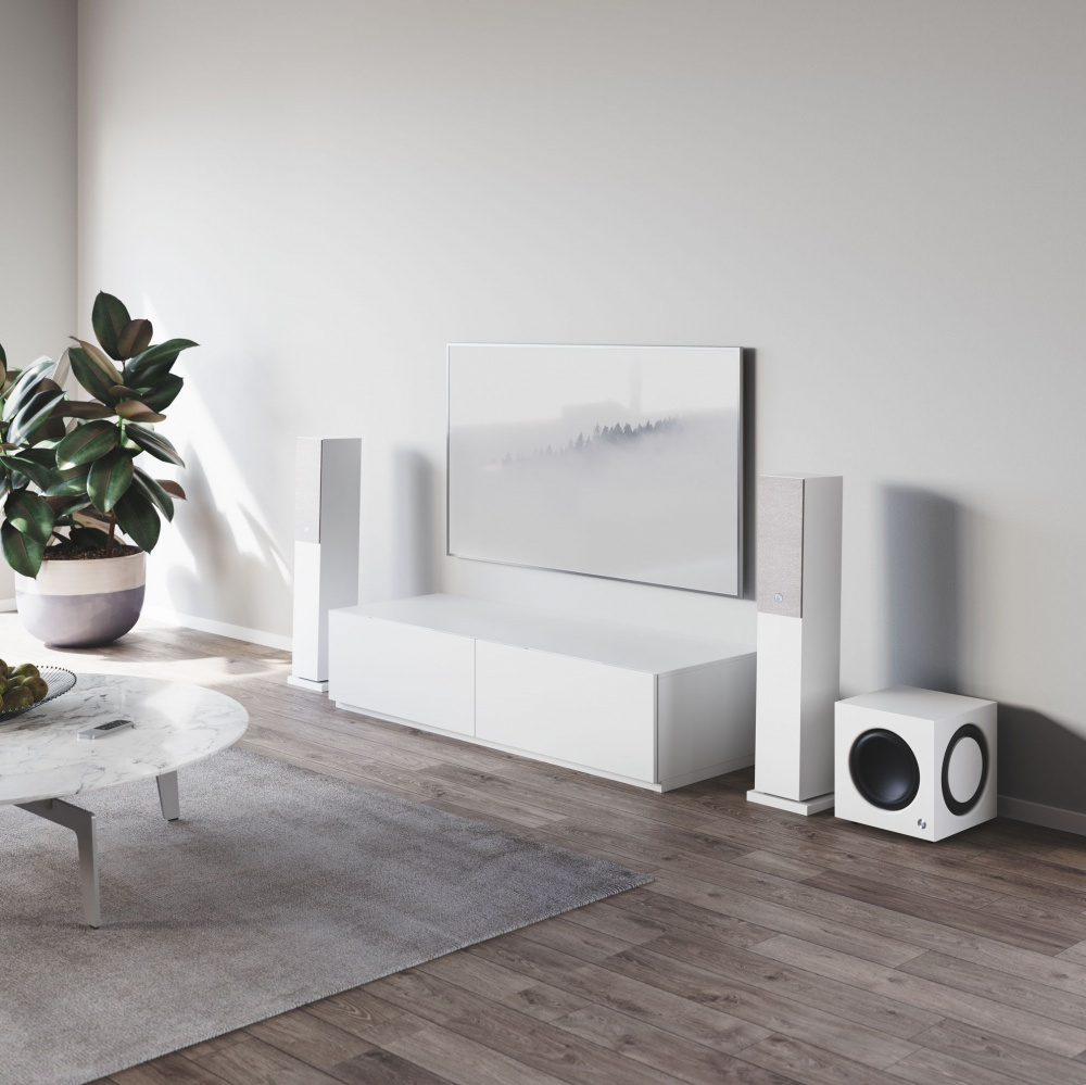 Audio Pro SW10, aktiv subwoofer vit