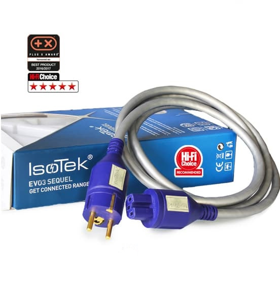 Isotek EVO3 Sequel jordad nätkabel med C15-kontakt, 2 meter