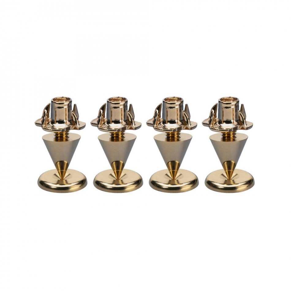 Monacor SPS10-Gold metalliset kaiutinpiikit, 4 kpl