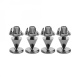 Monacor SPS10-Black Chrome metalliset kaiutinpiikit, 4 kpl Monacor SPS10-Black Chrome metalliset kaiutinpiikit, 4 kpl