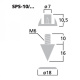 Monacor SPS10-Black Chrome metalliset kaiutinpiikit, 4 kpl Monacor SPS10-Black Chrome metalliset kaiutinpiikit, 4 kpl