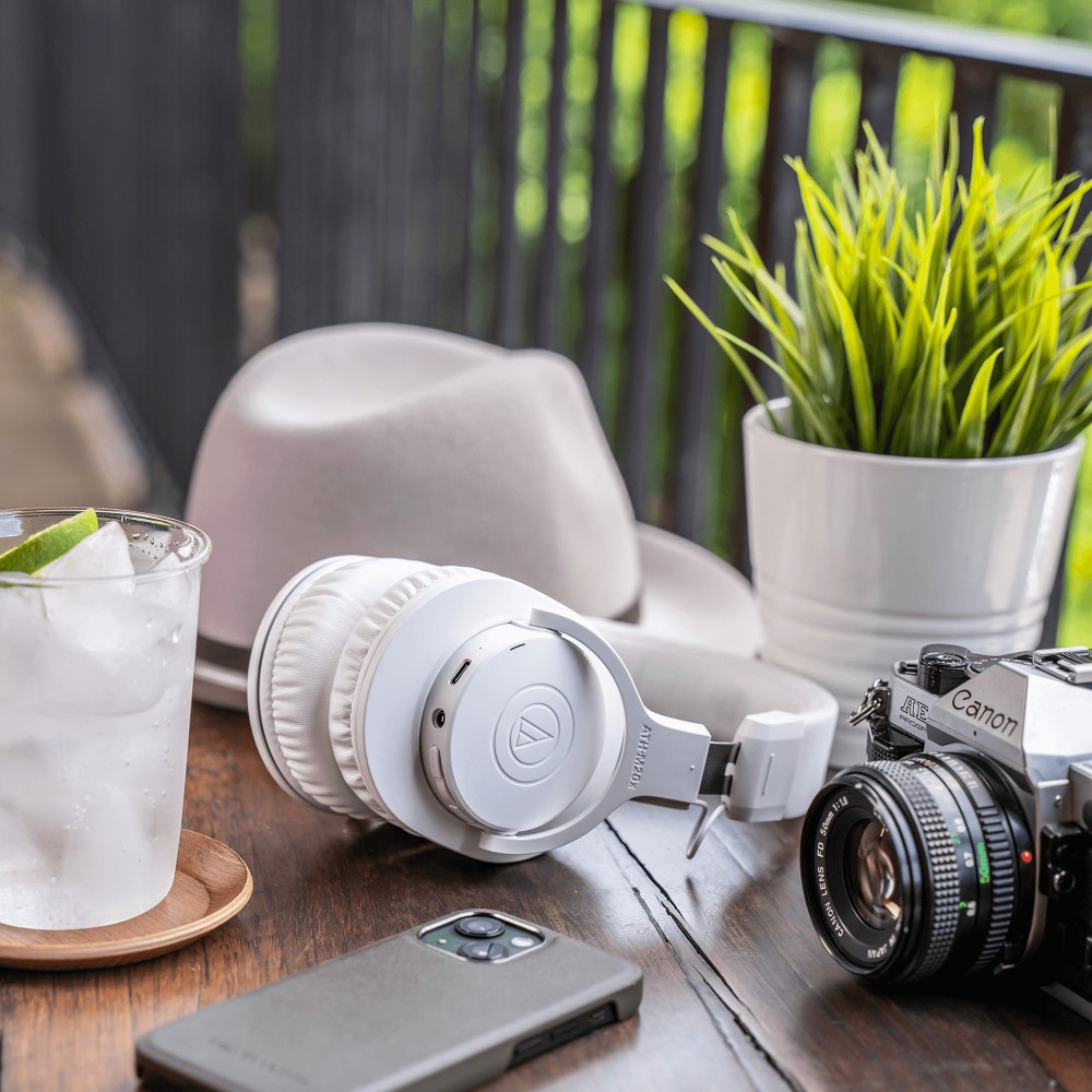 Audio Technica ATH-M20xBT, langattomat over-ear-kuulokkeet, valkoinen