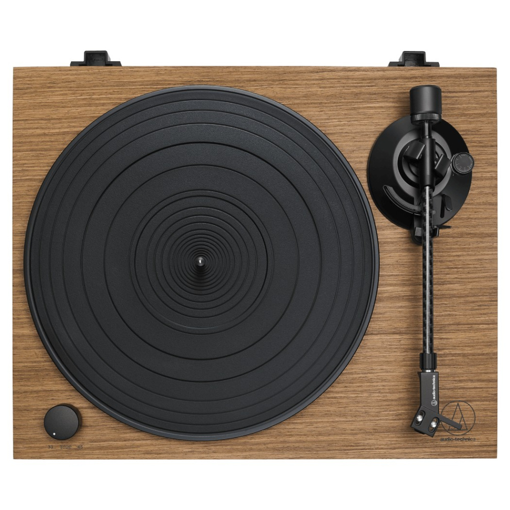 Audio-Technica AT-LPW40WN levysoitin AT-VM95E-äänirasialla, pähkinäpuu