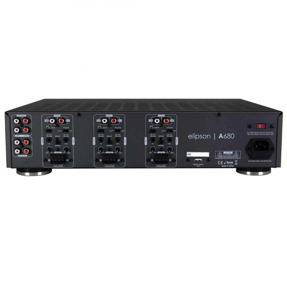 Elipson A680, 6-kanavainen monihuonevahvistin