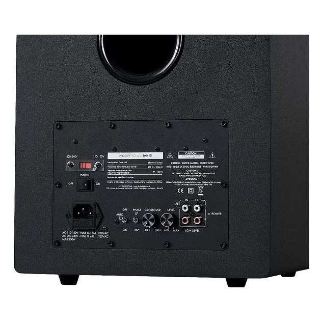 Elipson Classic Sub 10, aktiivinen subwoofer, musta