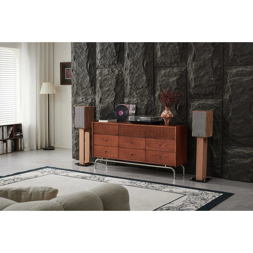 Elipson Heritage XLS7 retrohenkiset jalustakaiuttimet, vaalea tammi pari