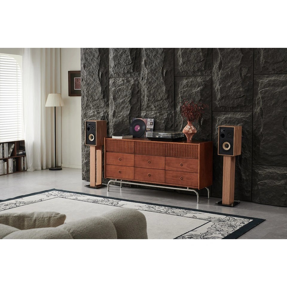 Elipson Heritage XLS7 retrohenkiset jalustakaiuttimet, vaalea tammi pari